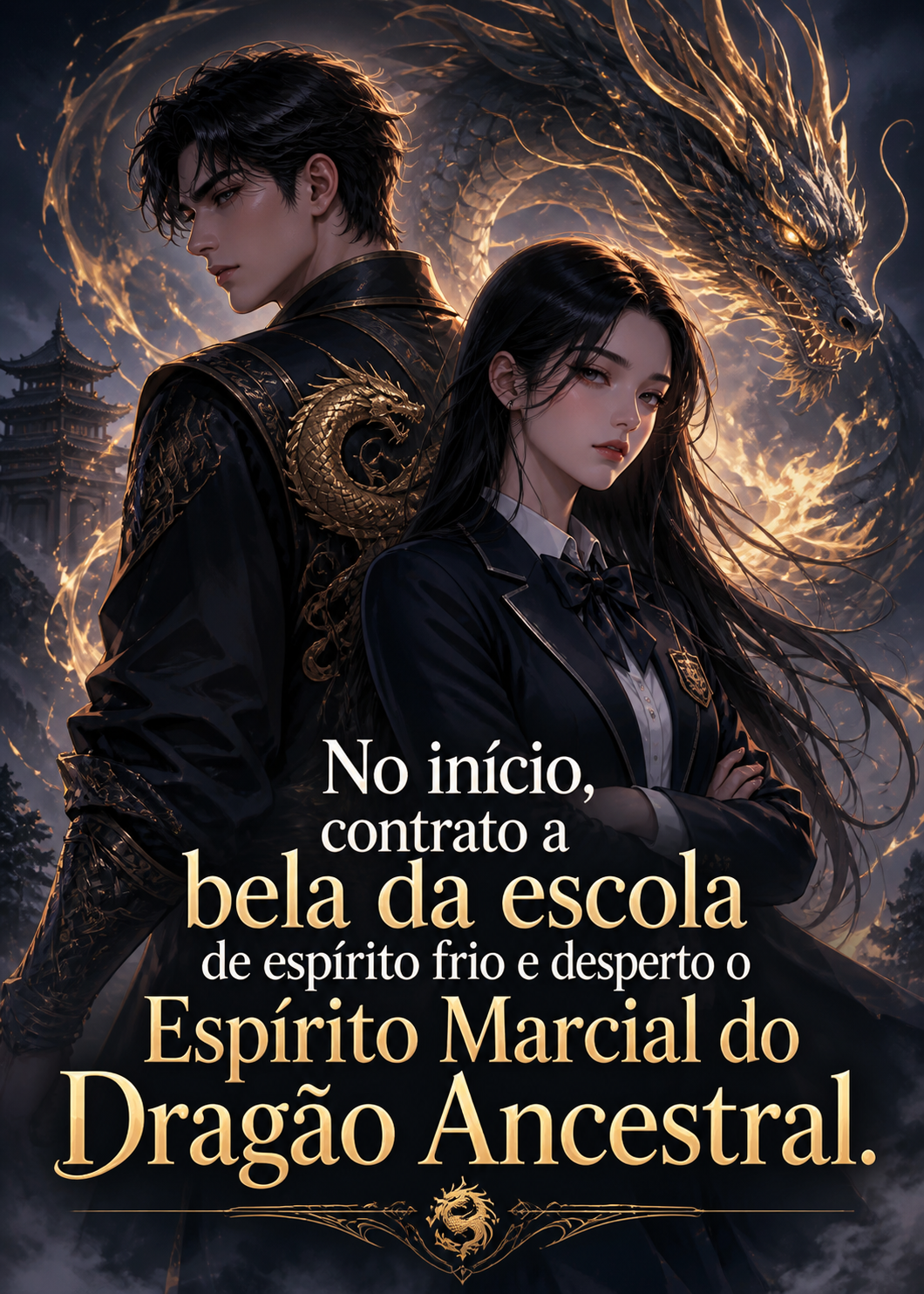 No início, contrato a bela da escola de espírito frio e desperto o Espírito Marcial do Dragão Ancestral.